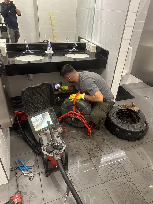 Clogged sink drain cleaning